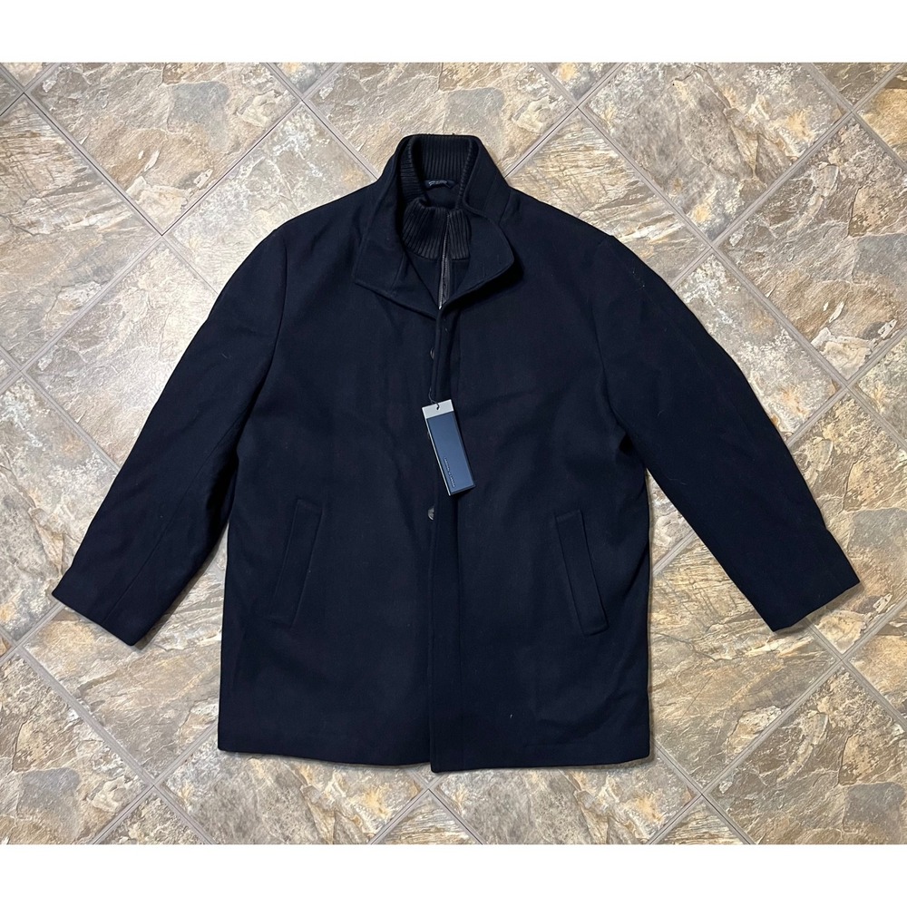 Cardinal of Canada Coat Mens XXL Navy New Wool Blend Double Mock Neck Jacket